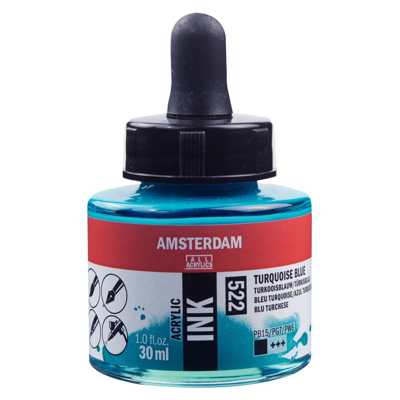 Amsterdam Acrylic Ink, 30Ml, Turquoise Blue